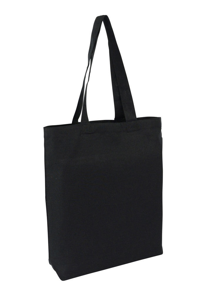 Heavy Cotton / Canvas Bag Tote Black With Bottom Only CAN-TT-BK-BTM | Black